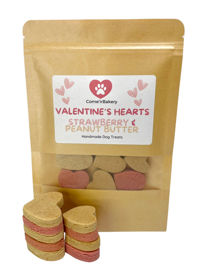 Mini Valentine Peanut Butter & Strawberry Hearts