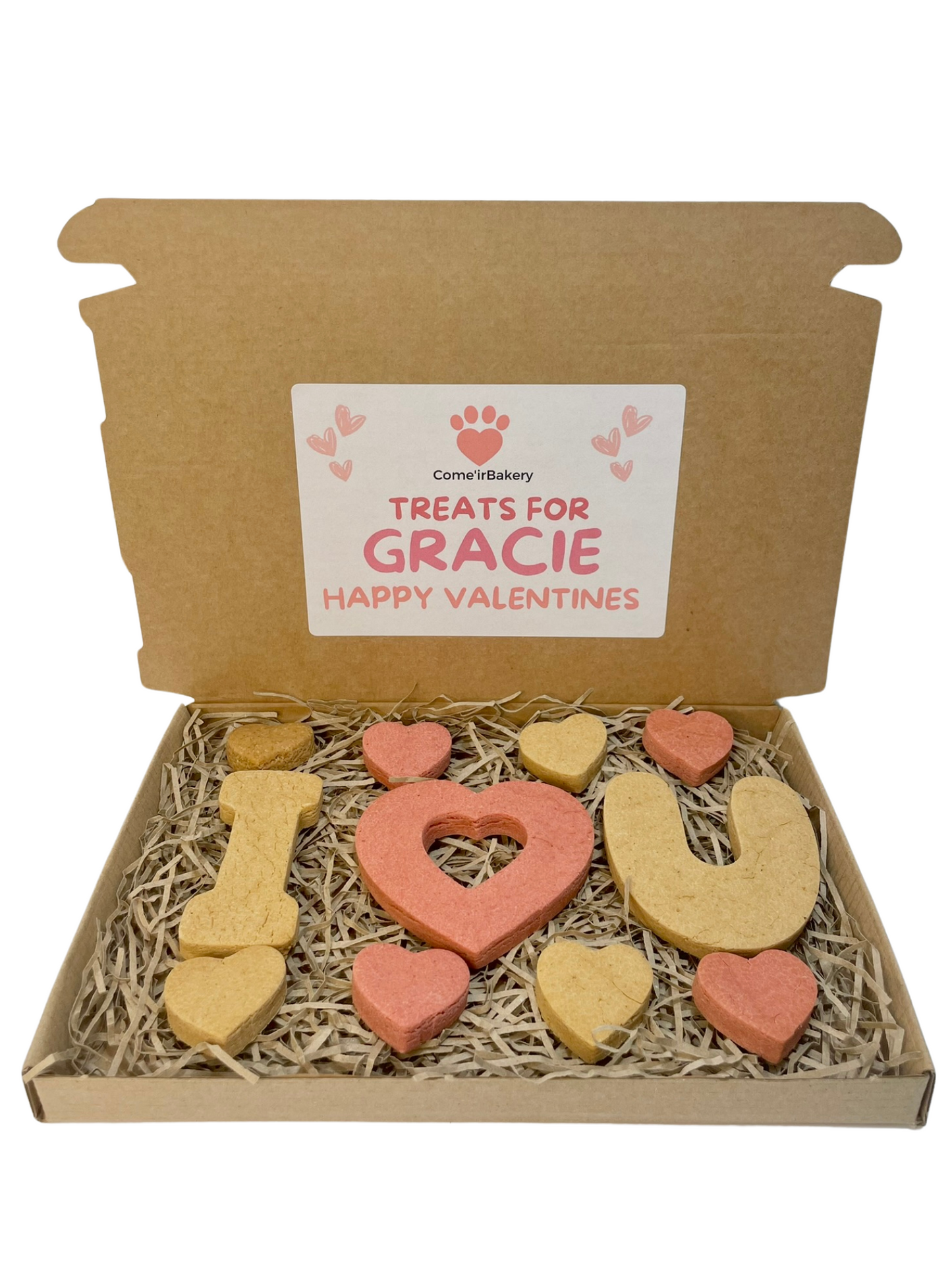 Personalised Valentine Dog Treat Box
